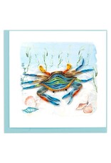 Quilled Chesapeake Blue Crab Greeting Card