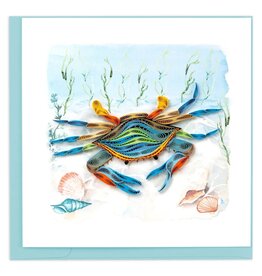 Quilled Chesapeake Blue Crab Greeting Card