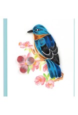 Bluebird On Flower Branch Gift Enclosure Mini Card