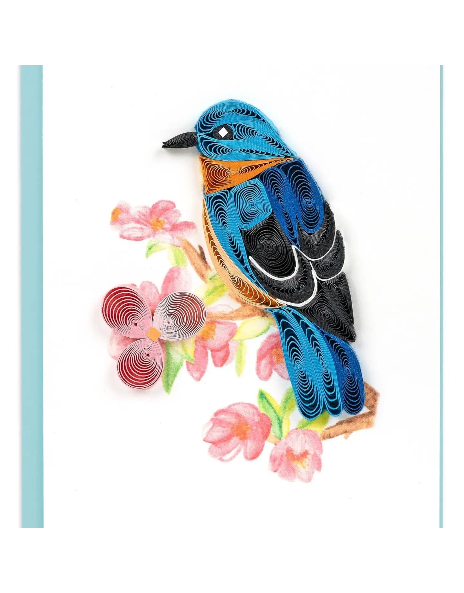 Bluebird On Flower Branch Gift Enclosure Mini Card