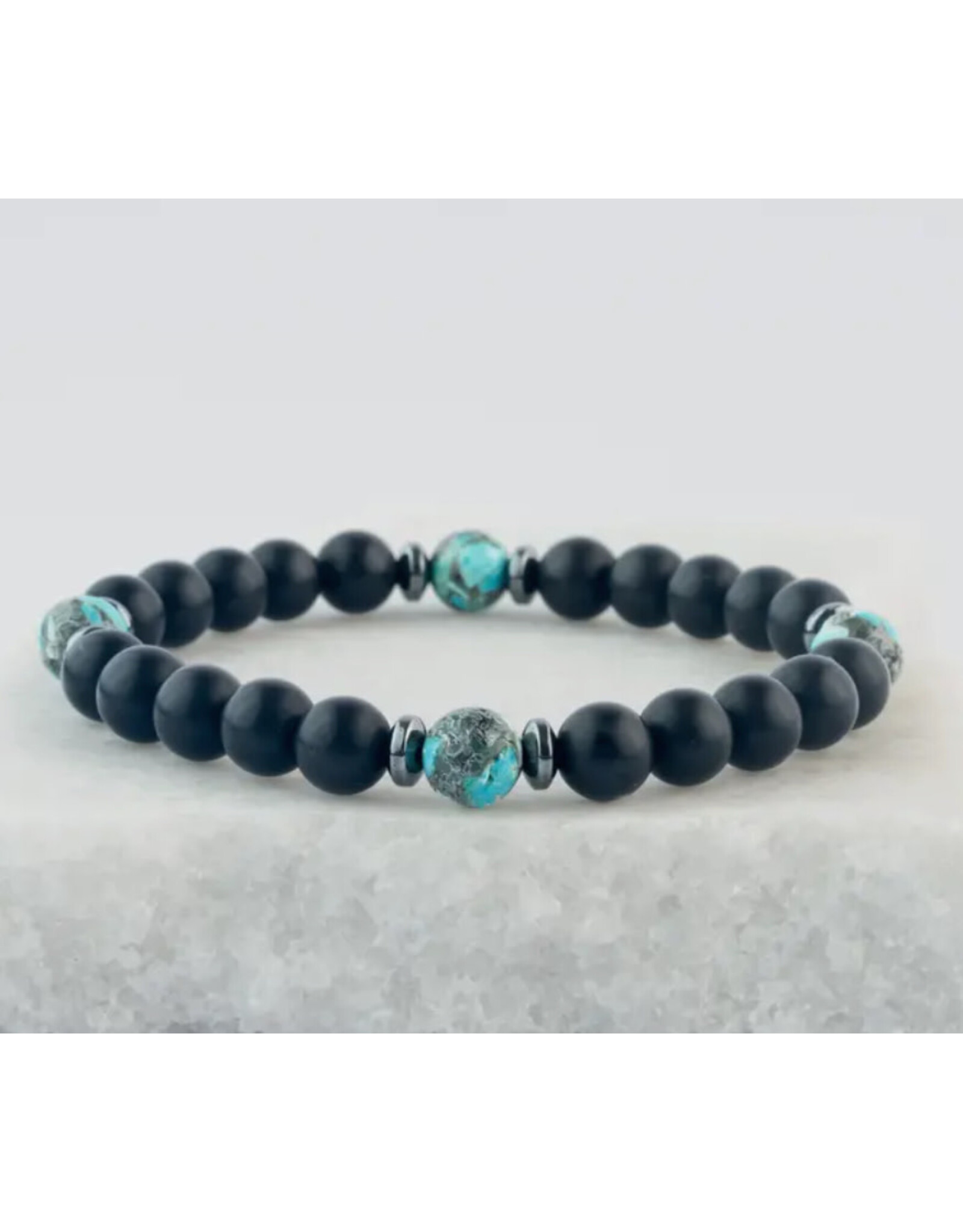 Blue Men’s Emperor Stone Bracelet, Asia