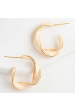 With A Twist Hoops in Soft Coral With A Twist Hoops in Soft Coral