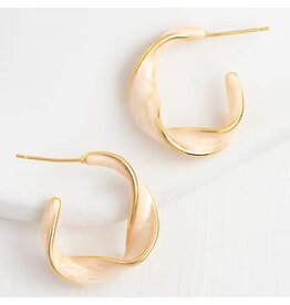 With A Twist Hoops in Soft Coral