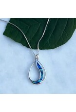 Abalone Waves Necklace - Sterling Silver, Indonesia