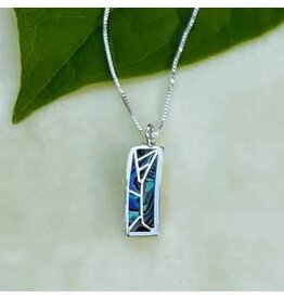 Mosaic Abalone Necklace - Sterling Silver, Indonesia