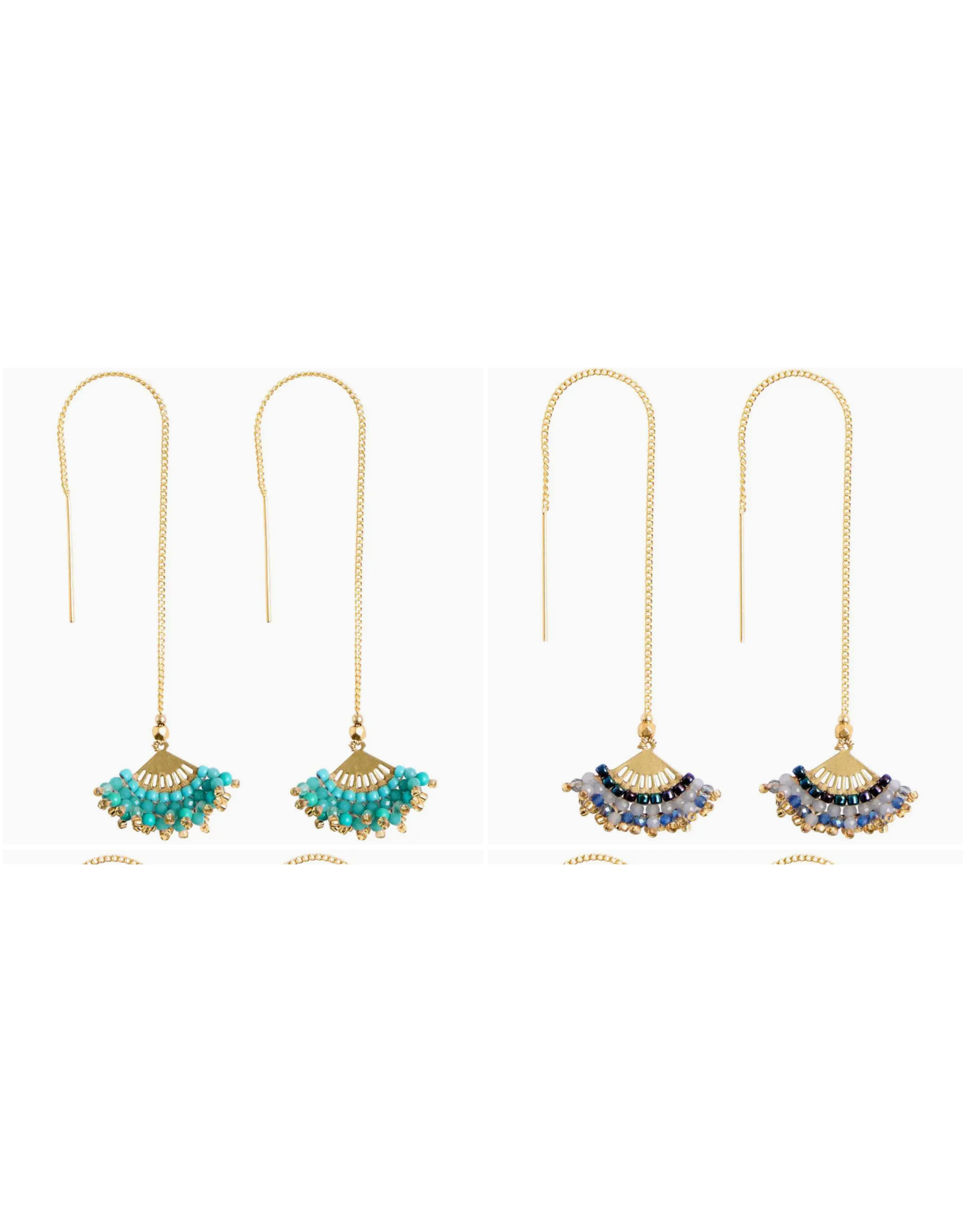 Kai Beaded Thread Earrings, Thailand