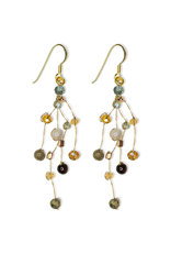 Trade roots Reena Multistrand Silk and Bead Earrings