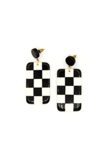 Checkered Resin Earrings