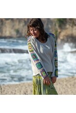 Granny Square Sweater in Cream, Nepal