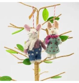 Ornament - Felt Easter Polka Dot Bunny - Easter Decor