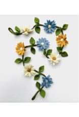 Trade roots Felt Flower Garland - Blue, White and Yellow