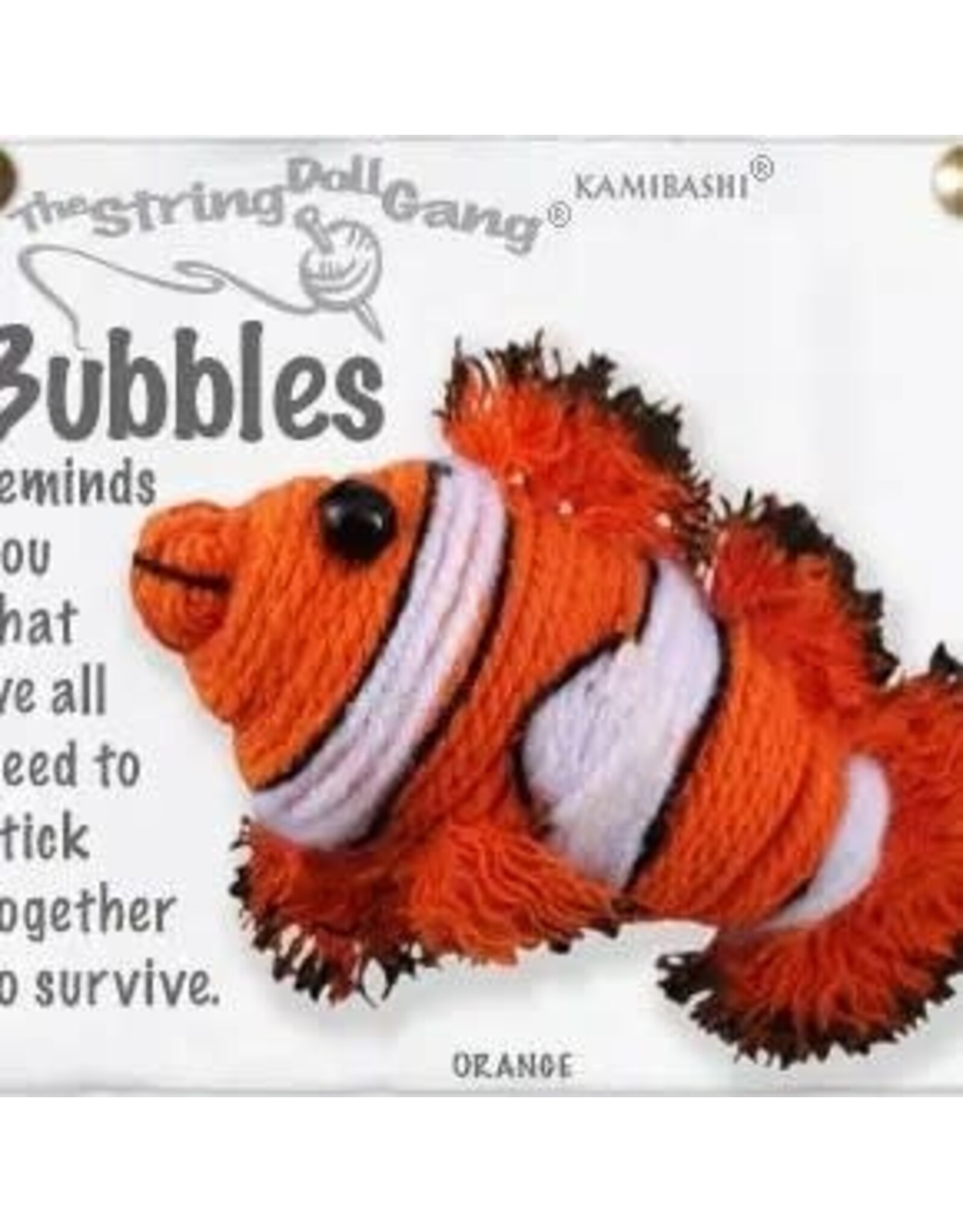 Bubbles the Clownfish String Doll Keychain