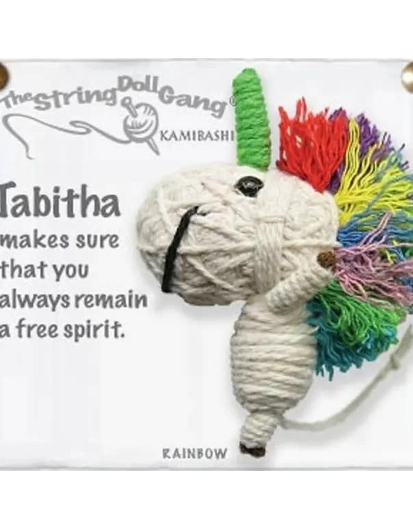 Trade roots Tabitha the Unicorn String Doll Keychain