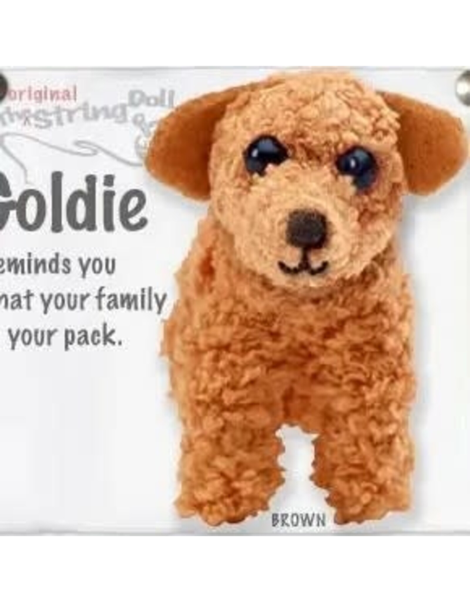 Goldie the Golden Retriever String Doll Keychain