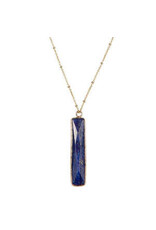 Dahlia Pendant Necklace, Indigo, Thailand