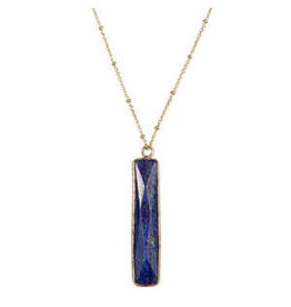 Dahlia Pendant Necklace, Indigo, Thailand