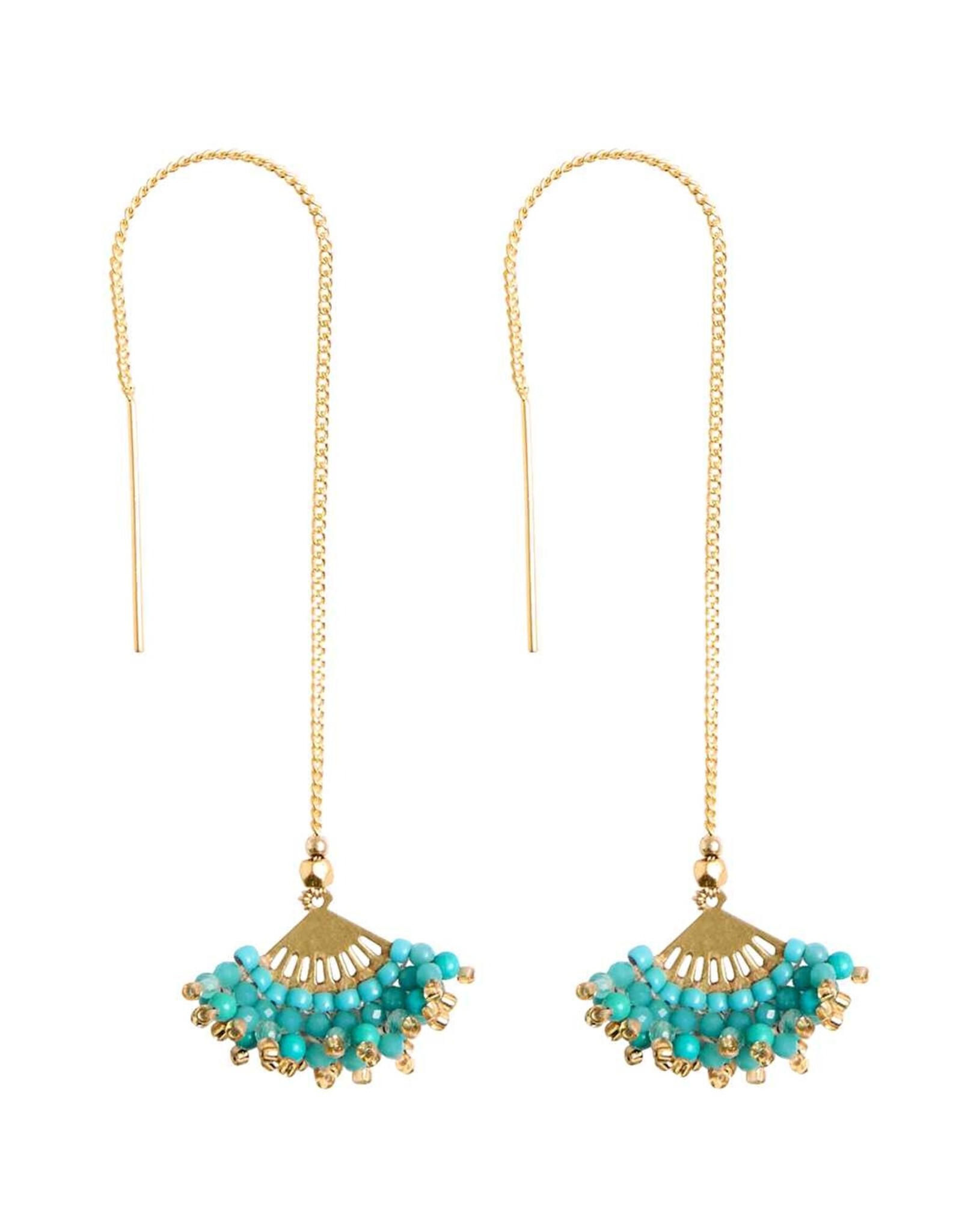 Kai Beaded Thread Earrings, Thailand