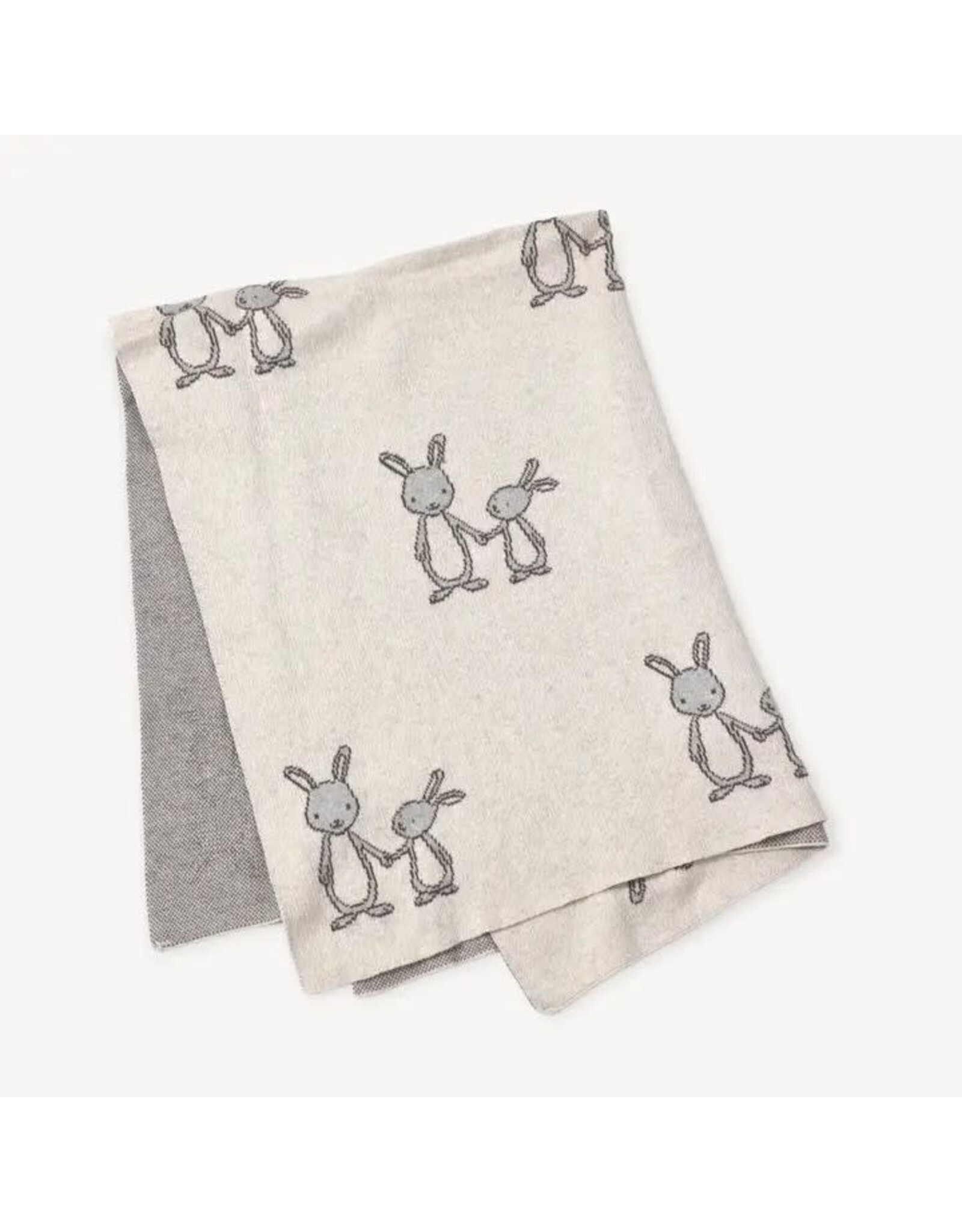 Bunny - Organic Cotton Jacquard Sweater Knit Baby Blanket