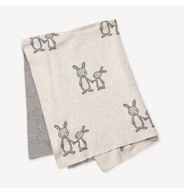 Bunny - Organic Cotton Jacquard Sweater Knit Baby Blanket