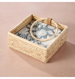 Khejur Woven Palm Leaf Napkin Basket, Bangladesh