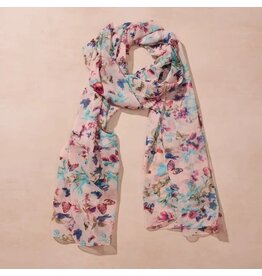 Komal Floral and Butterfly Chiffon Scarf, India