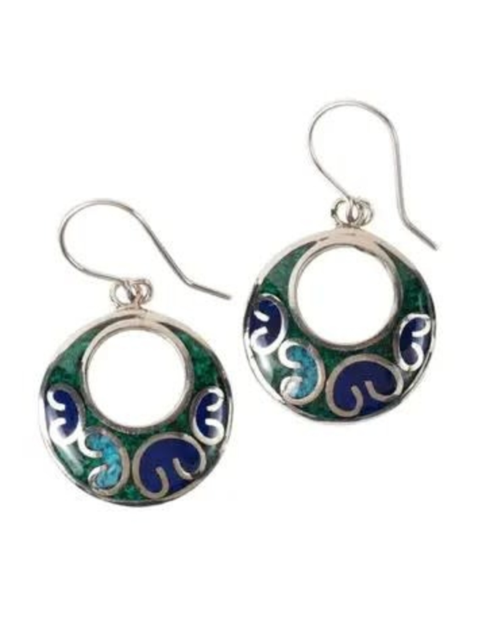 Mosaic Eclipse Earrings, Peru
