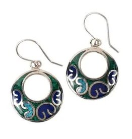 Mosaic Eclipse Earrings, Peru
