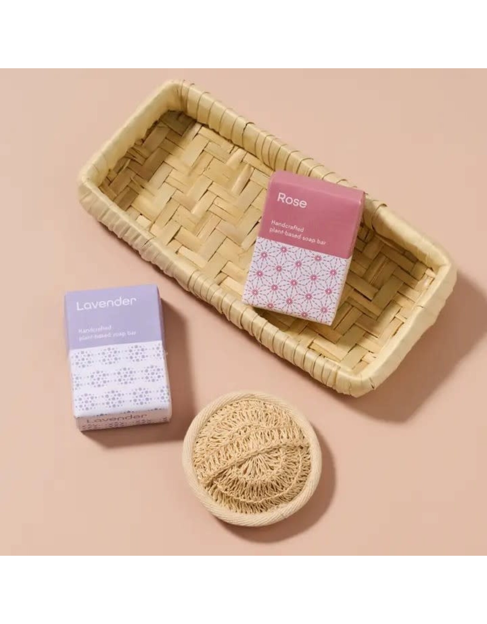 Taaja Lavender and Rose Soap/Body Scrubber Set, India