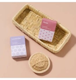 Taaja Lavender and Rose Soap/Body Scrubber Set, India