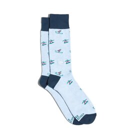 Socks That Support Youth Sports (Blue Skiers & Snowboarders) SMALL