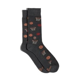 Socks That Support Youth Sports (Gray Basketballs) SMALL