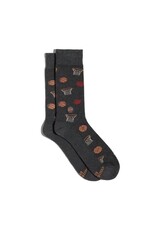Socks That Support Youth Sports (Gray Basketballs) MEDIUM