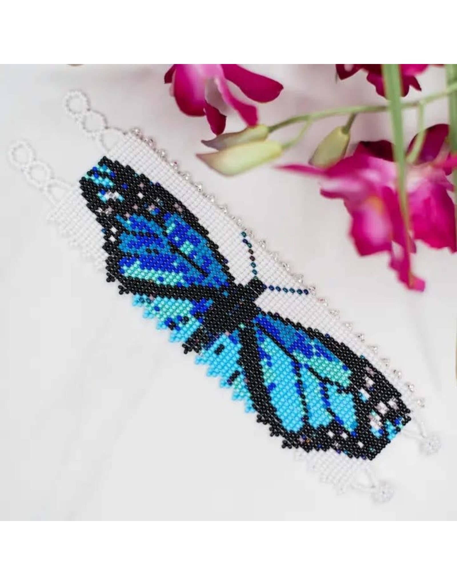 Blue Butterfly Cuff, Guatemala