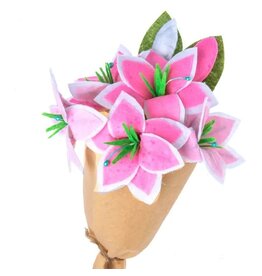 Petite Pink Lilies Bouquet, Nepal