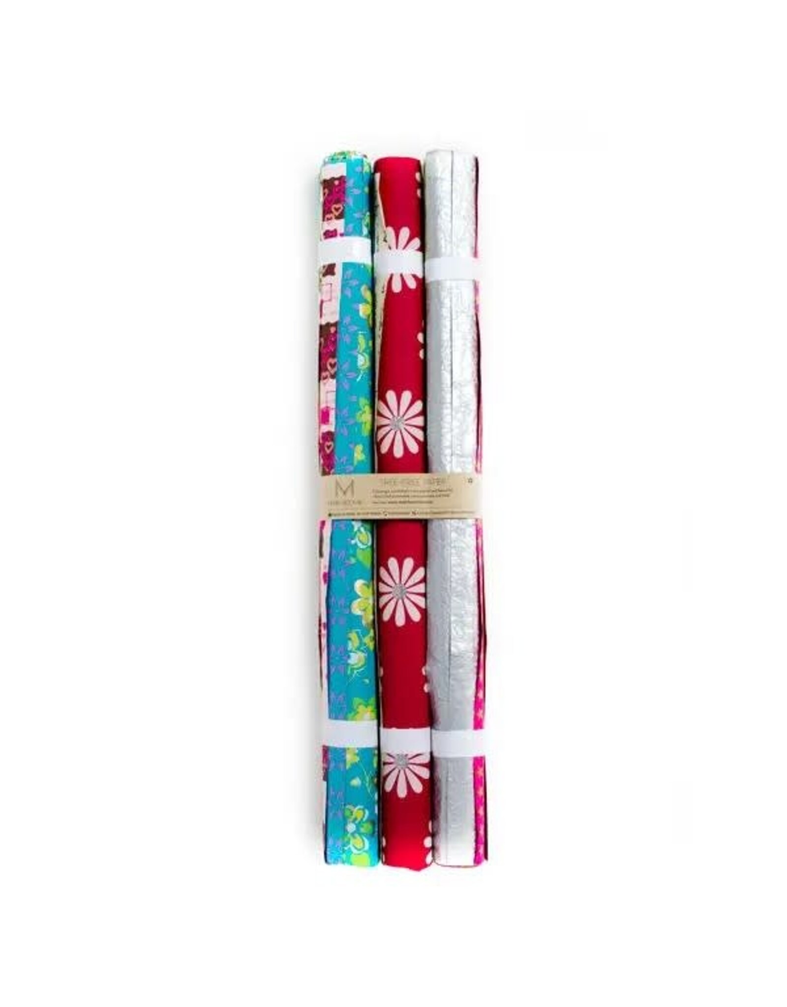 Trade roots Recycled Paper Gift Wrap, India, 22" L, 30" W, 1 rolls of 5 pieces
