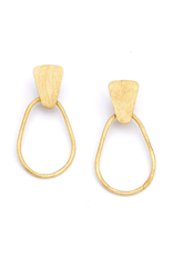 kaia teardrop gold hoop earrings
