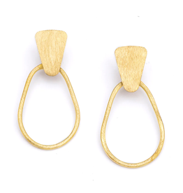 kaia teardrop gold hoop earrings