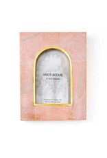 Jaipuri 4x6 Picture Frame - Pink Carved Marble, India