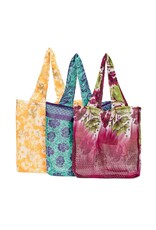 Trade roots Reusable Upcycled Sari Shopping Bag with Pouch, India