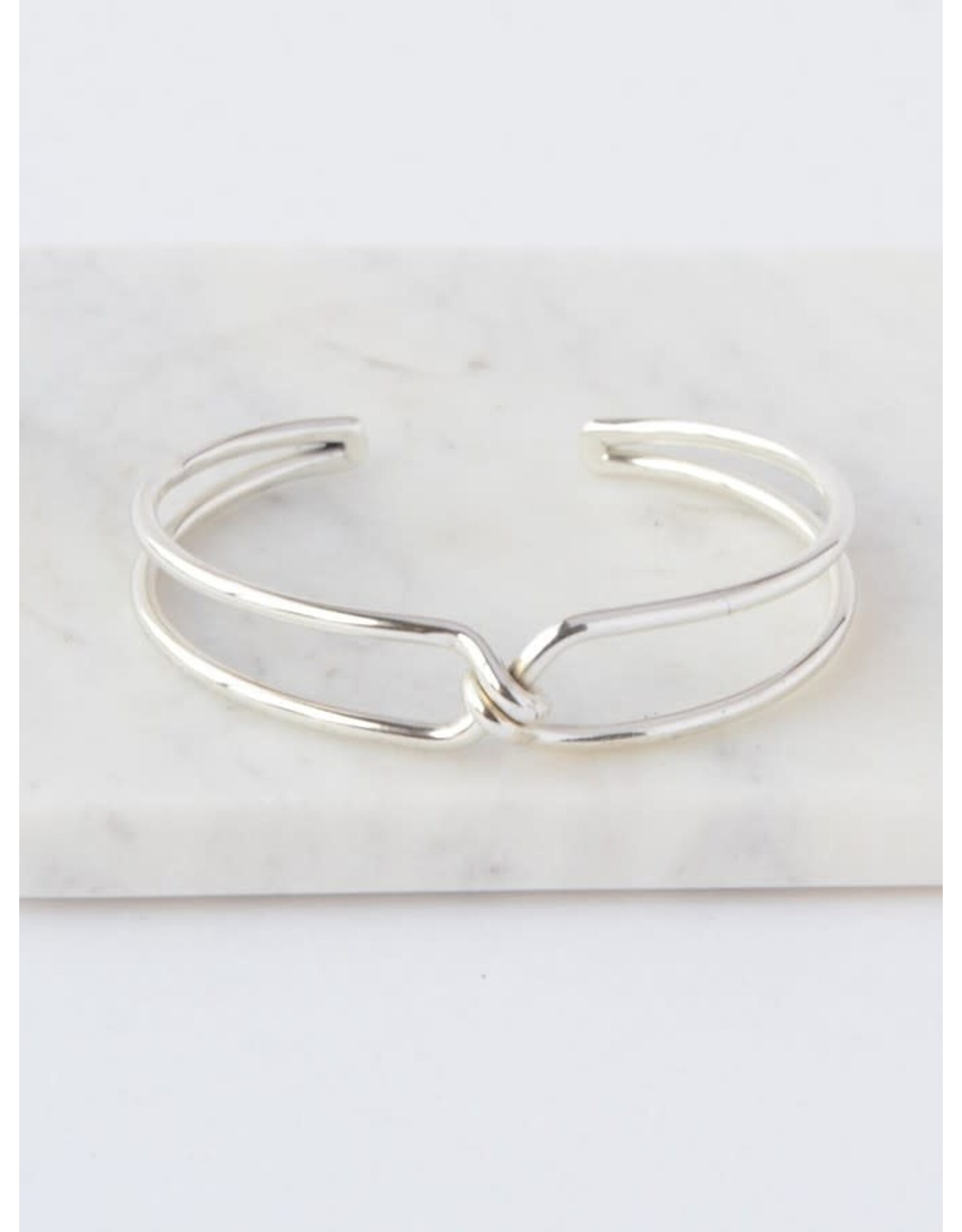 Trade roots Knotted Cuff, Alpaca Silver