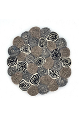 Felt Swirl Trivets, Nepal Felt Swirl Trivets, Nepal