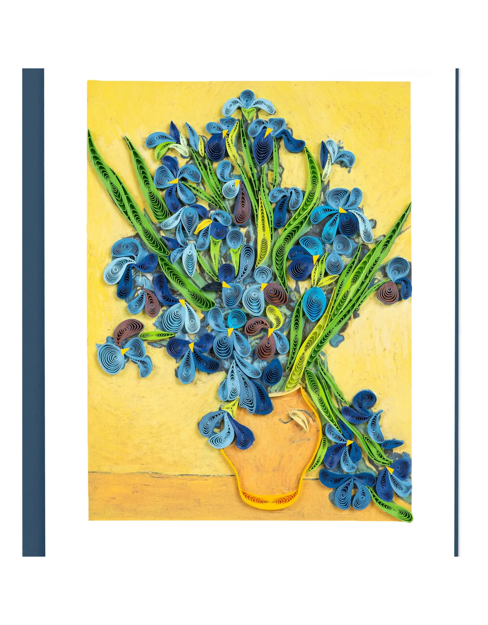 Artist Series - Quilled Irises, Van Gogh Greeting Card