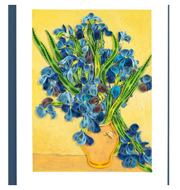 Artist Series - Quilled Irises, Van Gogh Greeting Card