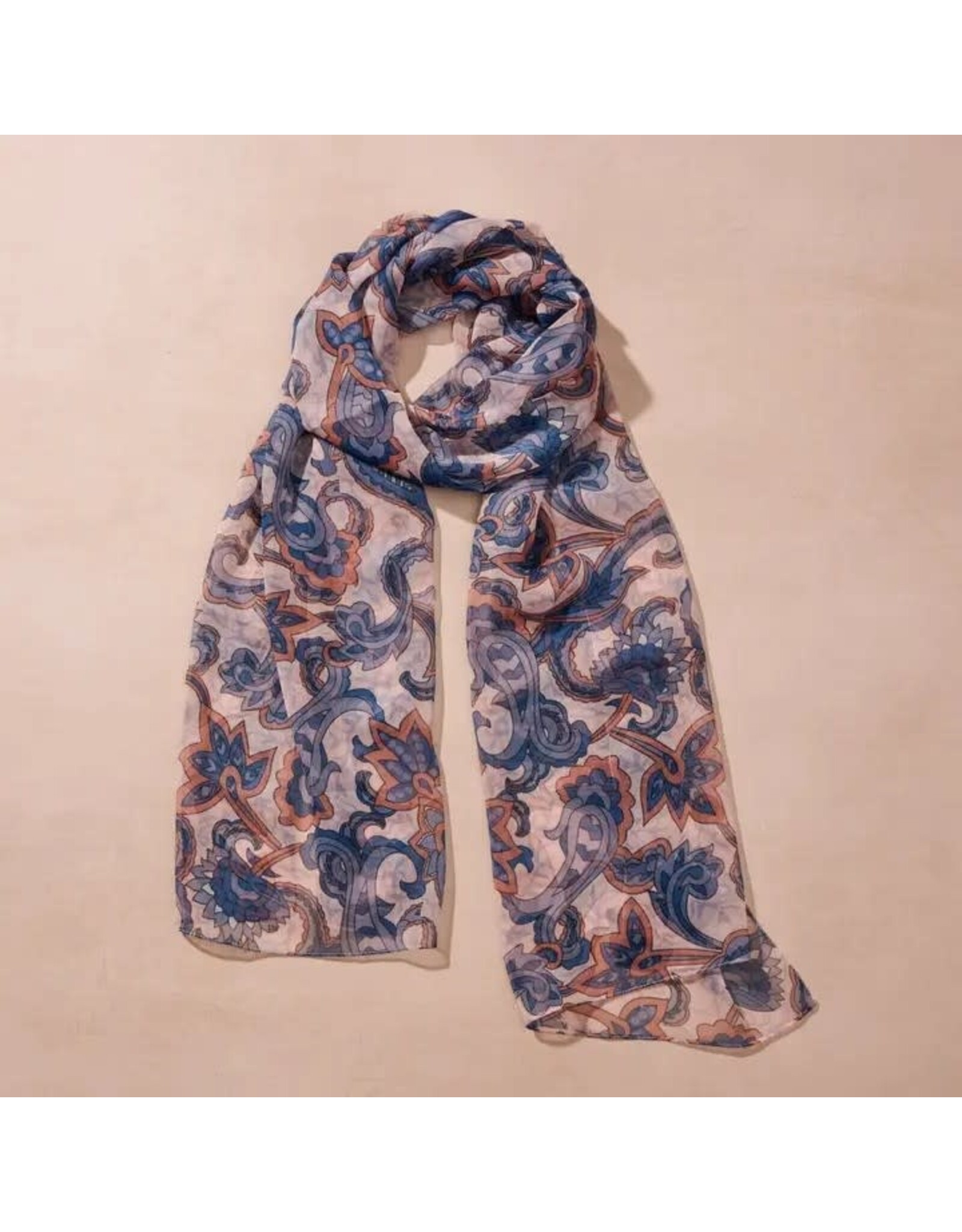 Komal Paisley Chiffon Scarf, India