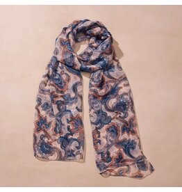 Komal Paisley Chiffon Scarf, India