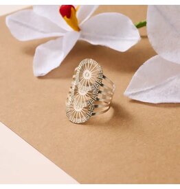 Roda Silver Cuff Ring, India