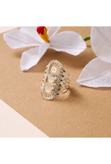 Roda Silver Cuff Ring, India