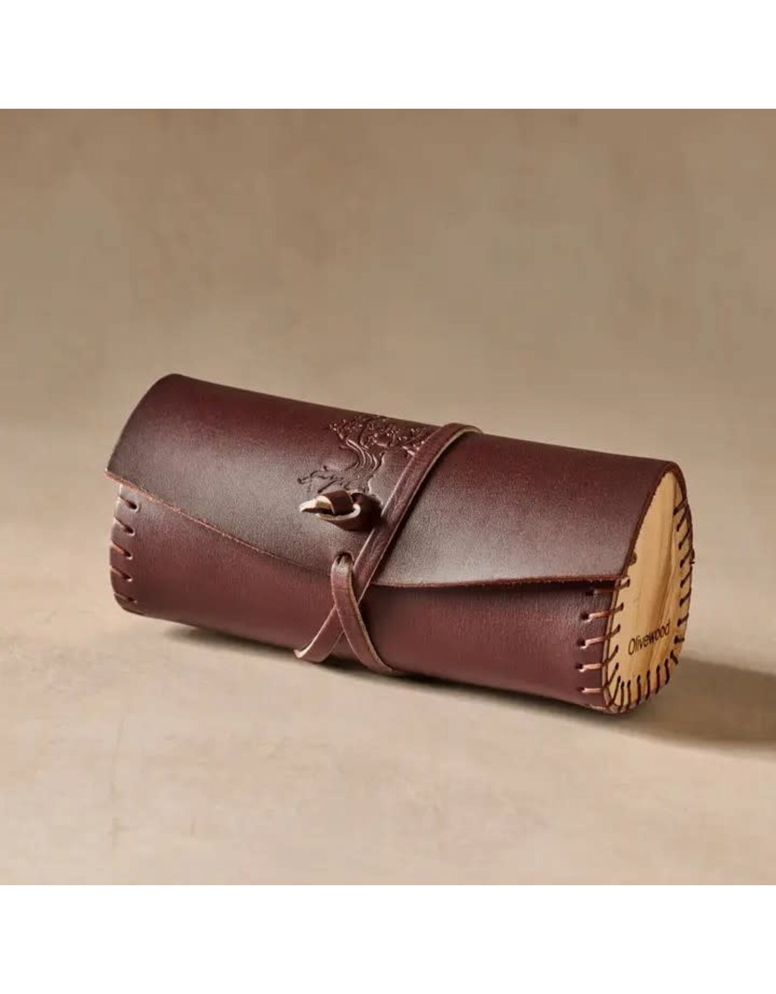 Asif Leather & Olive Wood Eyeglass Case, India