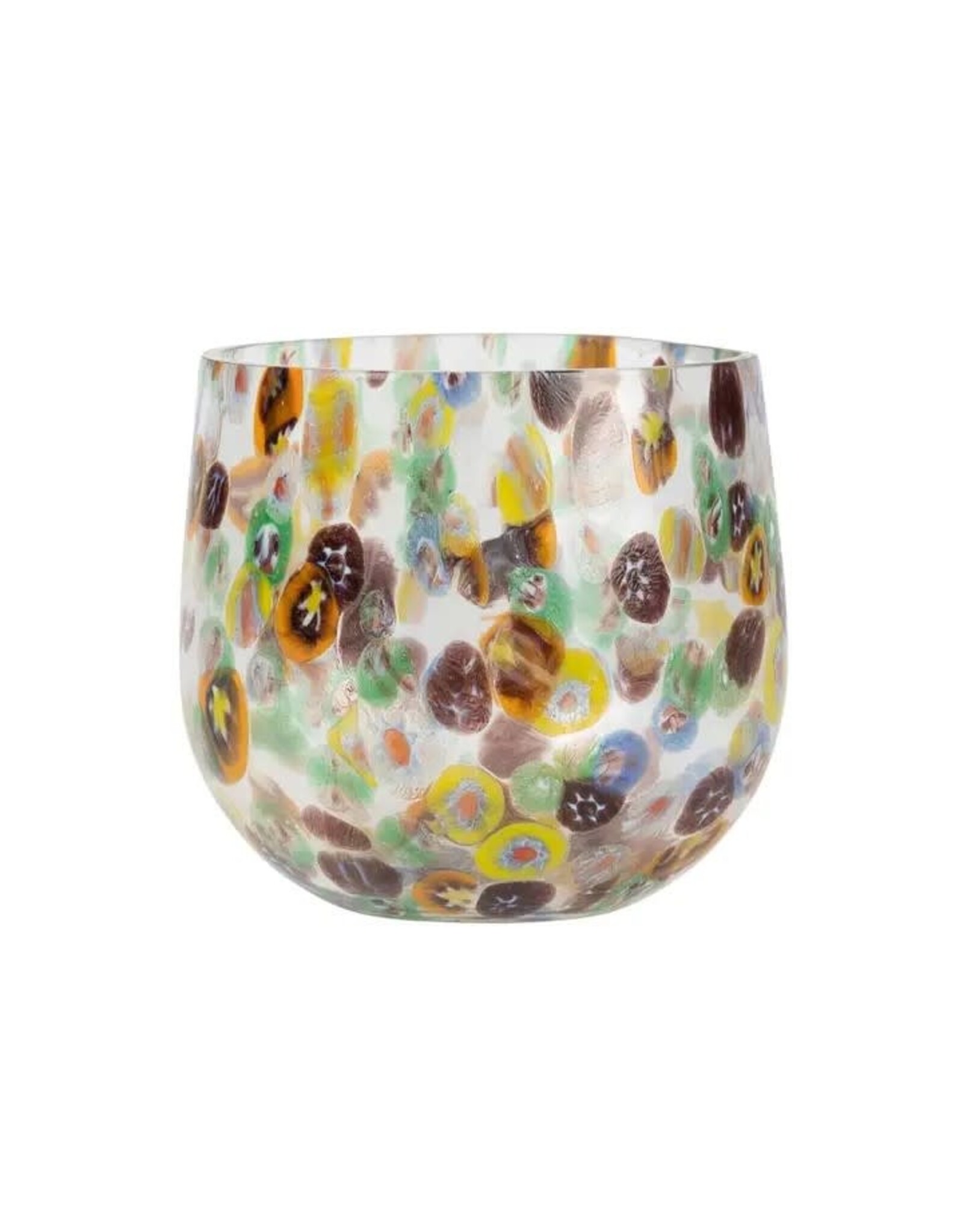 Trade roots Candleholder Confetti Cheena Glass, India
