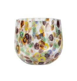 Trade roots Candleholder Confetti Cheena Glass, India